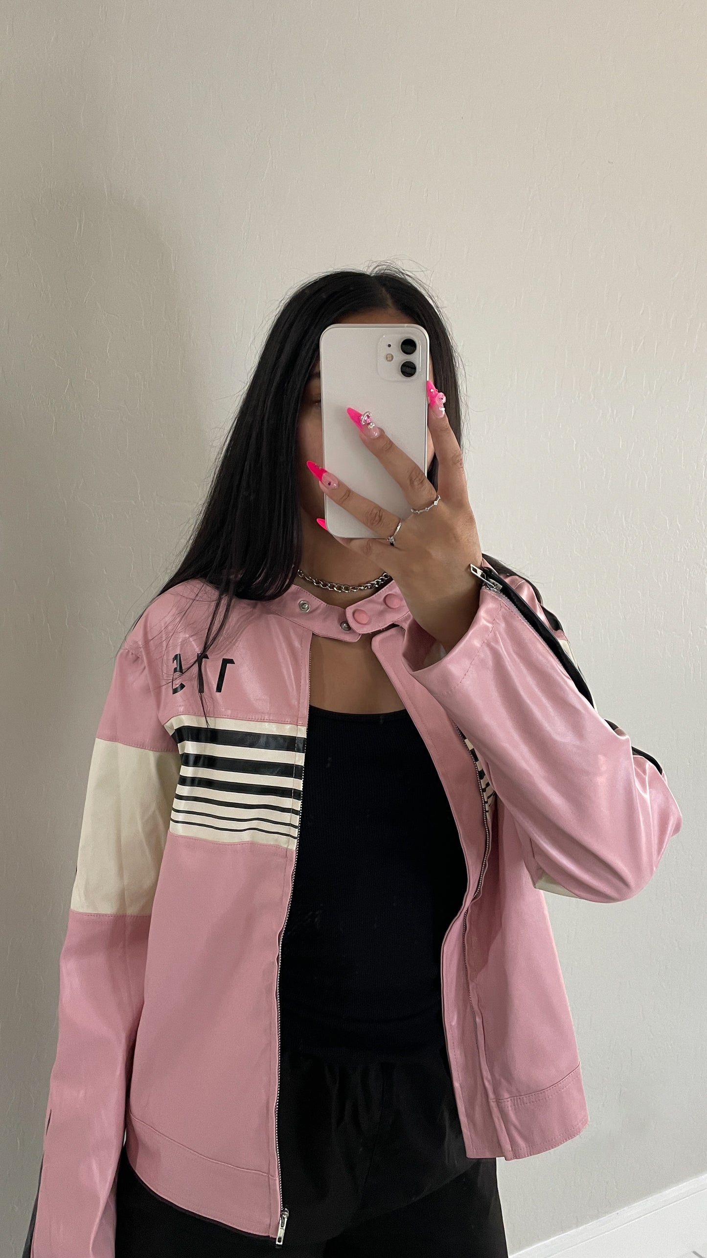 Pink Leather Jacket